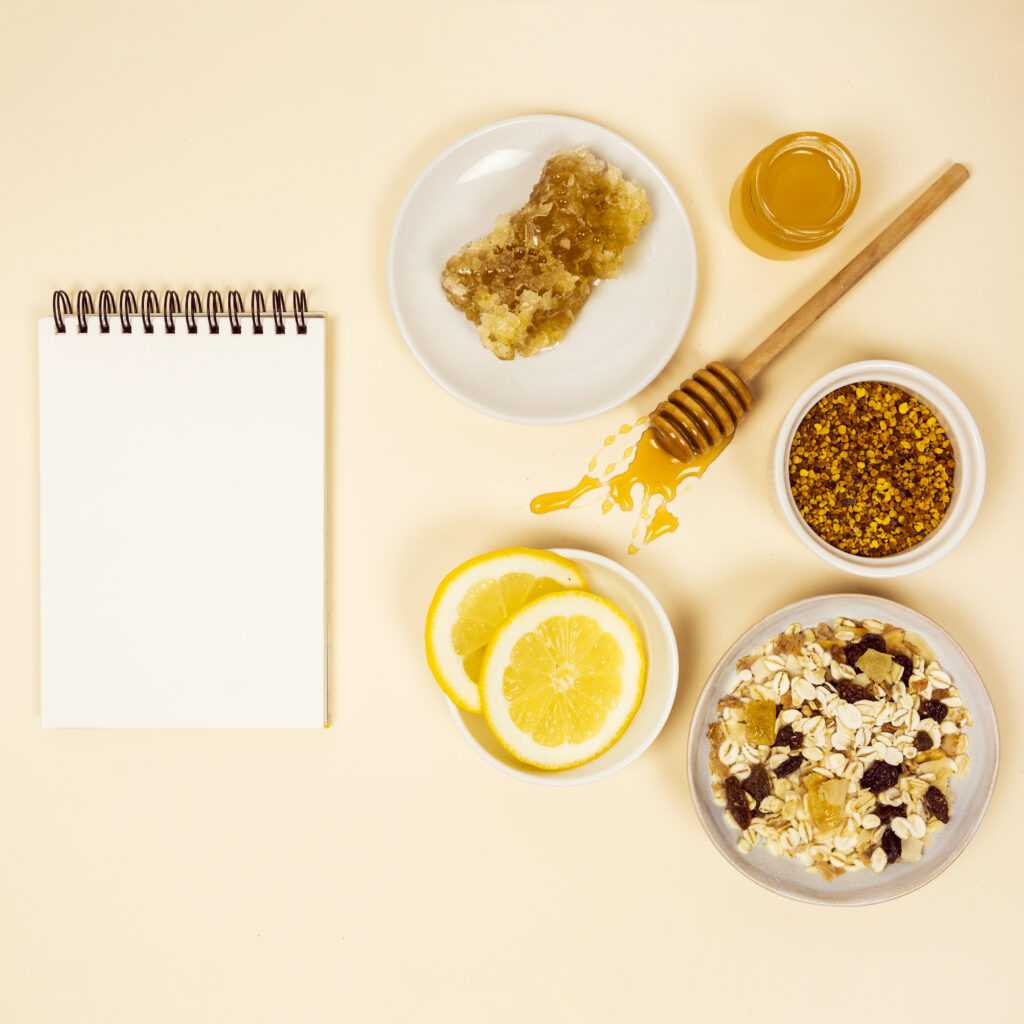 healthy-breakfast-with-blank-spiral-diary