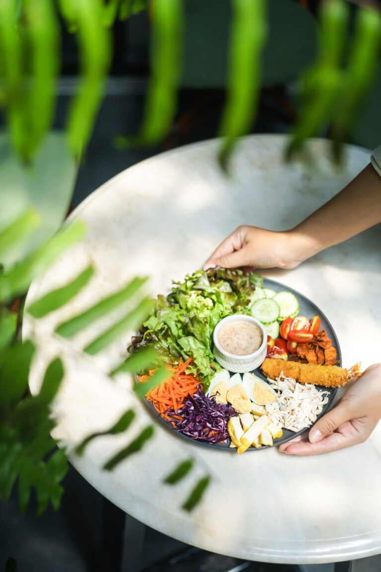 Fresh vegetable salad, healthy food, non-toxic tomatoes, cucumbe