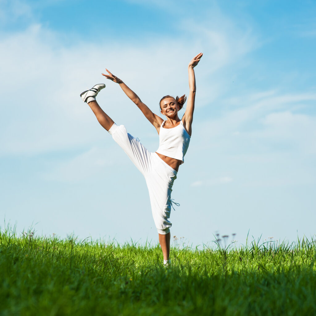 woman engaged in fitness